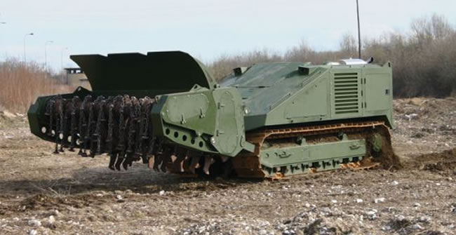 The larger MV-10 is designed to destroy anti-personnel and anti-tank mines. Photo: DOK-ING