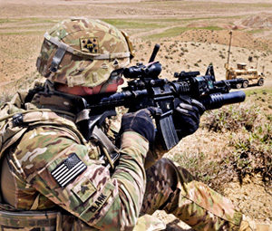 Since 2010 the Army has issued Multicam patterned combat fatigue and combat gear claimed to be supperior in their camouflage performance, compared to the standard UCP issued by the Army. Photo: US Army. 