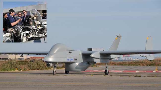 The IAI Heron 1 UAV was employed on a maritime surveillance test test recently, where the drone was flown in non segregated airspace using satellite communications control. Photos: Spanis MOD