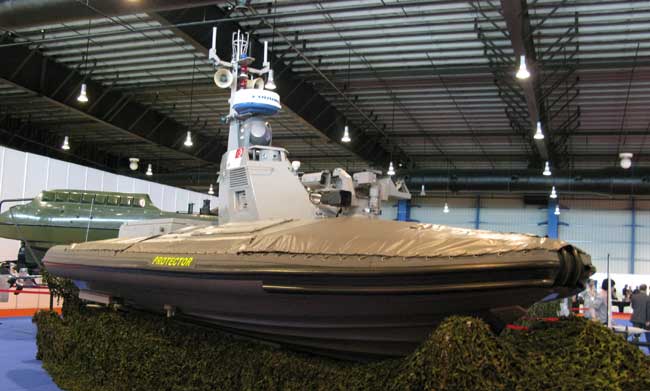 The Protector Unmanned Surface Vessel was the first USV used by the Singapore Navy.