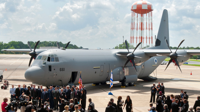 Israel Received today the first C-130J Super Hercules: ‘Shimshon’. Photo: Lockheed martin