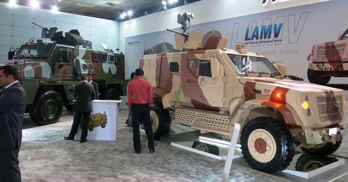 The Light Armored Medium Vehicle designed by DRDO and built by Tata Motors was displayed for the first time at Defexpo 2014. Photo: Tamir Eshel, Defense-Update