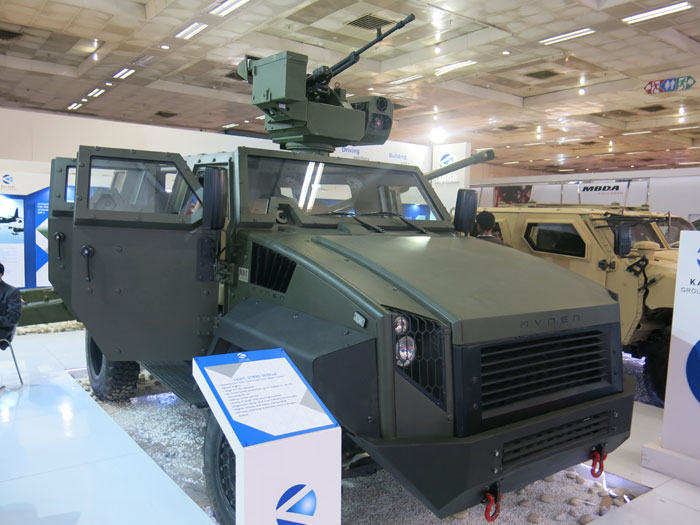 The Raven Light Strike Vehicle, displayed by Kaliani Group is based on MDT's Tiger. Photo: Tamir Eshel, Defense-Update