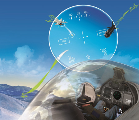Enhanced virtual training can be performed on a real training mission or in a simulator, using Elbit Systems' EVA Enhanced Virtual Avionics (EVA) and TARCO helmet moutred display sight. Photo: Elbit Systems