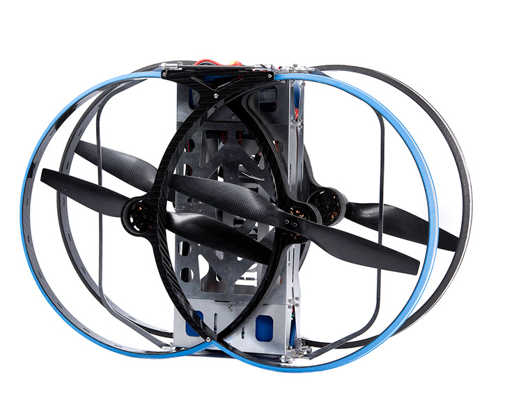 The Drone-3 foldable quadrotor designed by Malloy Aeronautics employs the principle design of the Hoverbike, in a smaller scale. Photo: Malloy Aeronautics