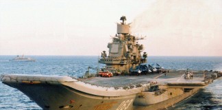 Russian Navy aircraft carrier Admiral Kuznetsov.