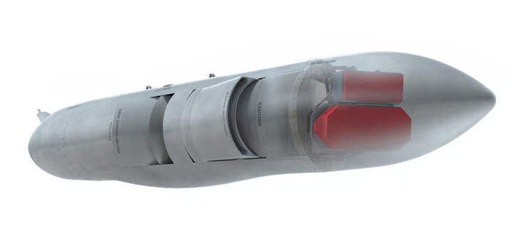 While the ALQ-99 was integrated on EA-6B, EF-111 and F/A-18G, the Next Generation Jammer pod is designed exclusively for the F/A-18G Growler. Photo: Raytheon