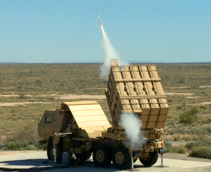 In another recent test Lockheed Martin's Miniature Hit-To-Kill (MHTK) missile was fired from the MML. Photo: US Army