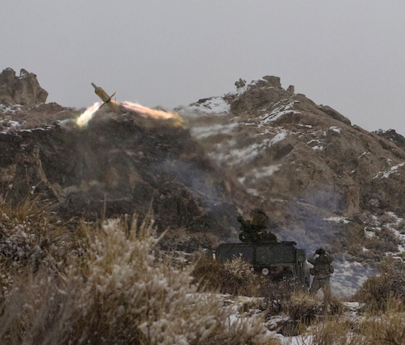 TOW Missile launched from a HMMWV. Photo: Raytheon