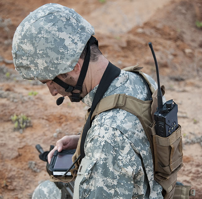 PNR-1000A network radio and the Raptor computing device are the two main elements of Elbit Systems' new Dominator II LD optimized for squad-level C2. The gross weight of the system is 2.2 pounds - less than one kilogram. Photo: Elbit Systems