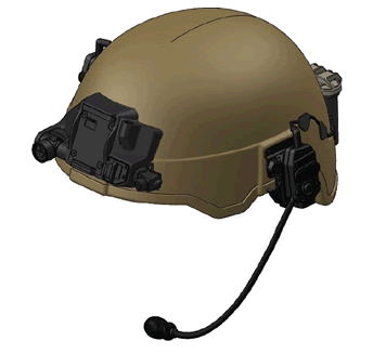 Ceradyne's MOHAWK integrated helmet.