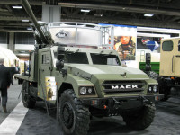 Mack displayed at AUSA the Renault Sherpa carrying the 105mm lightweight howitzer.