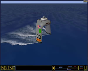 DARPA integrated a conceptual ACTUV and its tactics simulator into the 'Dangerous Water' strategy game to assess potential operating tactics employed by gamers.