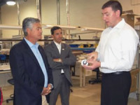 Dr. Caine Finnerty, president of Watt Fuel Cell, explains the SOFC technology to Senator Jack M. Martins and Senator Dean Skelos during their visit to WATT in 2011.