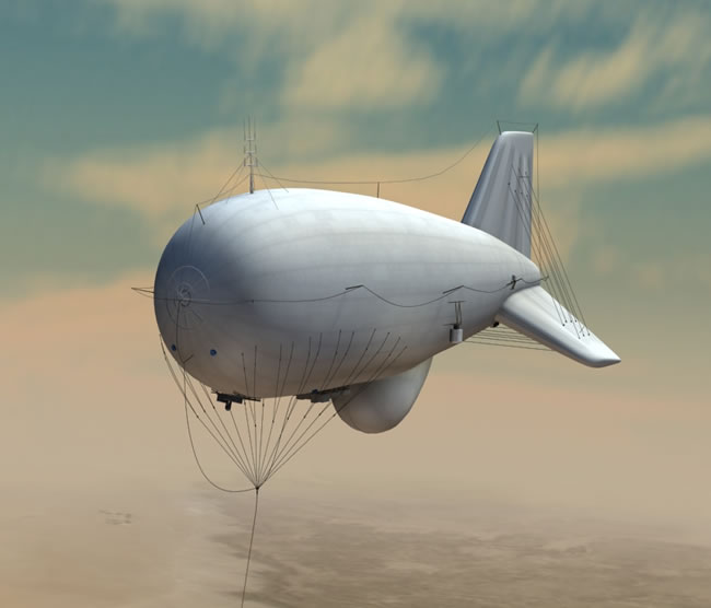 Airstar aerostat system can carry payloads of several tons in weight, enabling the platform to operate multiple sensors . Photo: RAFAEL