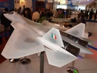 Another view of the T-50/PAK-FA in Indian Colors.
