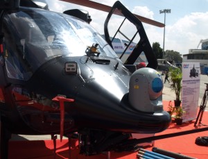 The COMPAS stabilized multi-sensor payload from Elbit Systems provides the eyes for the helicopter's weapons. Photo: Tamir Eshel, Defense Update 