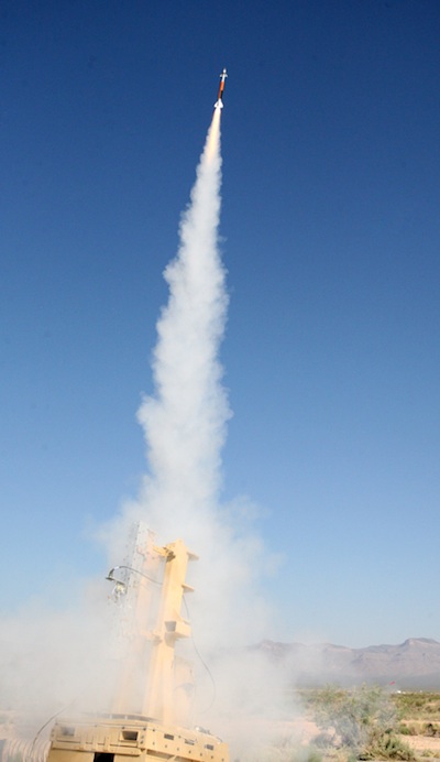 Miniature Hit-To-Kill (MHTK) interceptor launched on an EAPS test flight - May 2012. Photo: Lockheed Martin