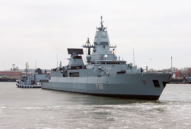 As of January 2013 the German Navy F-124 frigate (F-221) is currently serving as the flagship of NATO Standing Maritime Group 1. The frigate will be part of the modernization of the F-124 program. Photo: German Navy