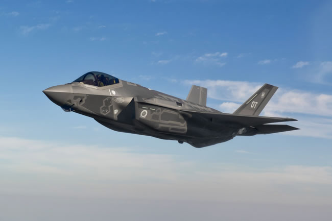 An F-35A aircraft slated for Operational Test at Nellis AFB, Nev., completes a check flight from the Fort Worth, Texas, F-35 factory Oct. 15, 2012.