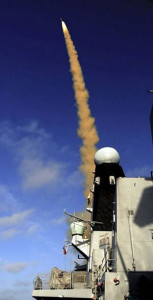 HMS Daring, fires her groundbreaking new air defence missile Viper for the first time.