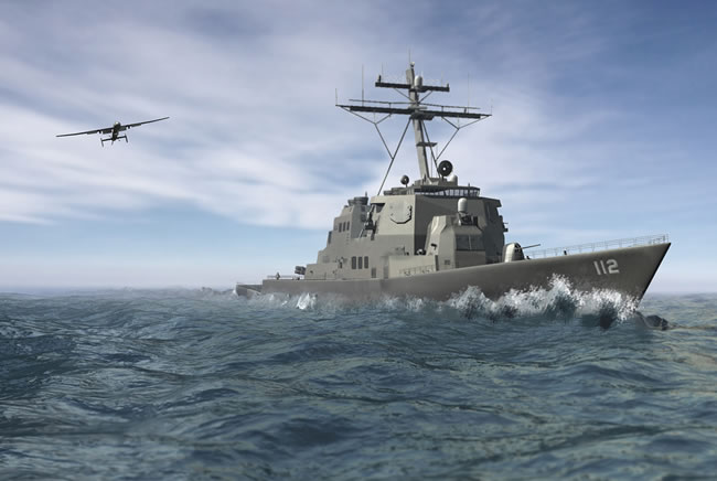 DARPA wants to introduce a new class of MALE UAS that will be able to deploy from destroyer and frigate size vessels, such as the Independence Class Littoral Combat Ship (LCS-2),extending the Naval ISR and strike capabilities to deploy faster and farther, anywhere in the world. DARPA Artist concept