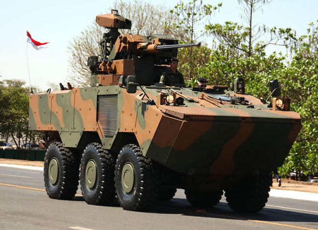 The Brazilian Army has already inducted over 86 VBTP-MR GUARANI 6x6 APCs armed with remote weapon station under the URUTU-3 modernisation programme to replace their EE-11 URUTU by 2015. 