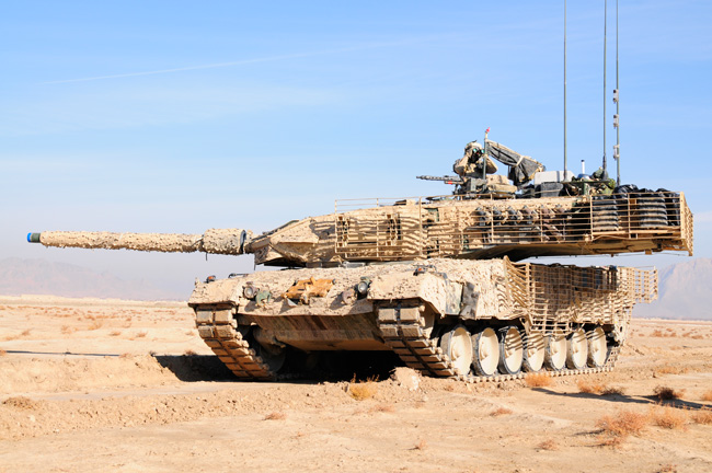 Leopard 2A6 is the variant widely used in Afghanistan by the German, Canadian and Danish forces. Photo: KMW 