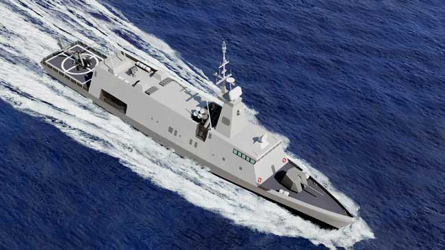 The military version of SAAR S-72 mini corvette will be able to carry the latest weaponry required for a modern navy