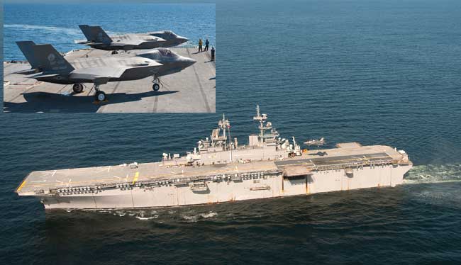 Two F-35B STOVL fighters performed sea trials with USS Wasp LHD in October 2011. Following these tests the Navy recommended a list of modifications to be performed on its amphibious support vessels before they can accommodate the STOVL JSF.