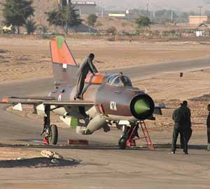 The Syrian air force Russian-made MiG-21 plane landed with in the King Hussein military base in Mafraq. Jordan has granted political asylum to the Syrian pilot, Colonel Hassan Merei al-Hamade.
