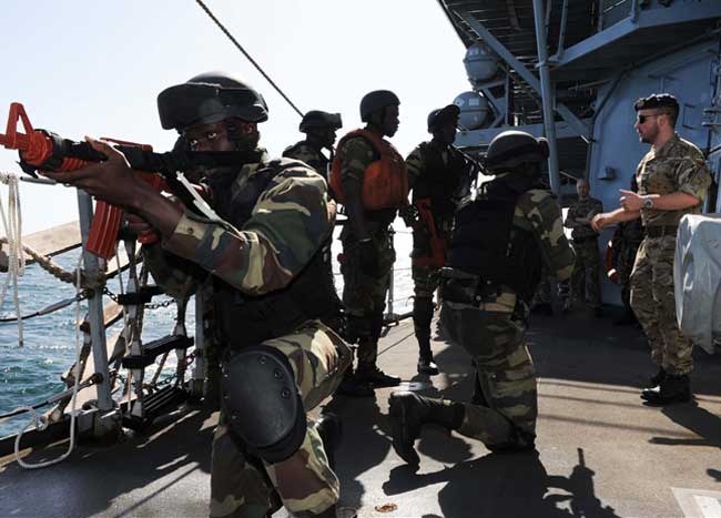dozen organizations and agencies gathered at the Admiral Faye Gassama Naval Base in Dakar to explore maritime security issues as part of Exercise Saharan Express 2013. Photo: AFRICOM