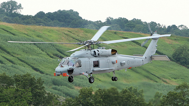 Australia's first MH-60R Seahawk Romeo helicopter (N48-001) conducted its initial test flight at Sikorsky's production facility in Stratford, Connecticut, USA June 26, 2013. Australia will receive 24 such helicopter to equip its surface combatants under Project AIR 9000 Phase 8.  