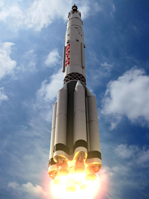 ILS Proton Breeze M is a heavy launch vehicle based on a former Russian "super ICBM" designed to carry a 100-megaton nuclear warhead over a distance of 13,000 km