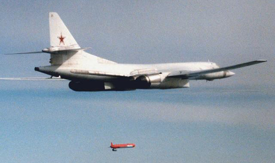 Tu-160 'Blackjack' launching a Kh555 cruise missile