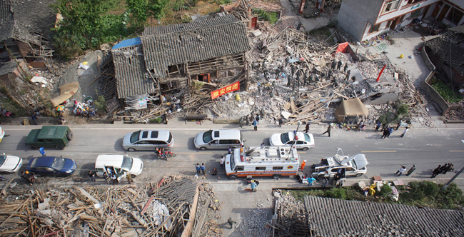 Images collected from EWATT surveillance drones during emergency response in China, April 2013