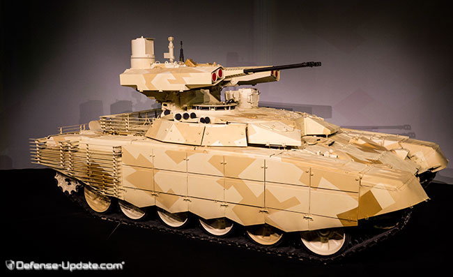 The new BMPT72 (also dubbed Terminator 2) combat support vehicle. Photo: Noam Eshel, Defense-Update