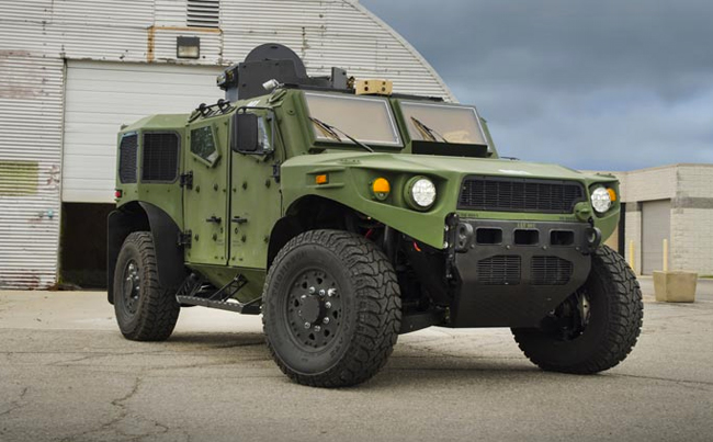 A 3/4 front view of the ULV. Photo via TARDEC