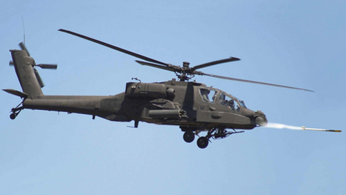 Apache AH-64D Firing the APKWS II guided rocket. Photo: BAE Systems