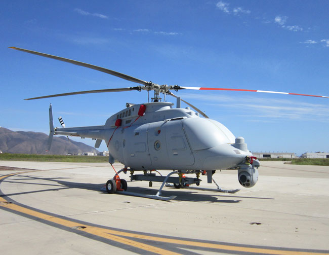 MQ-8C awaiting the first flight at Point Mugu, CA. Following the maiden flight the aircraft will enter a rigorous test schedule before being deployed at sea. The Navy expects it to be ready for deployment by the fourth quarter of fiscal year 2014. Following the initial testing the MQ-8C will be integrated into the Guided Missile Destroyer (DDG) for maritime assessment. Photo: US Navy