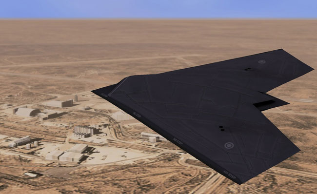 An artist concept of the BAE Systems' Taranis unmanned combat aerial system (UCAS) technology demonstrator in flight. The actual aircraft has recently been flown on its maiden flight in Australia. Image: BAE Systems 