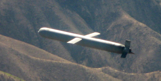 The Tomahawk Block IV missile will be able to engage moving targets by tracking them via a new ESM seeker. Photo: Raytheon