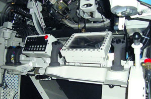 The Spike LR control unit integrated into the Rosomak turret weapon station. Photo:  e-Raport