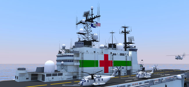 COH plans to retrofit the vessel to support state-of-the-art hospital facilities and medical staff, as well as transport first-responders and supplies on a large-scale. The retrofitted USS Nassau’s unique command and control, heavy airlift and amphibious landing craft capabilities will make it faster and more efficient than any humanitarian assistance and disaster-relief vessel in the world.