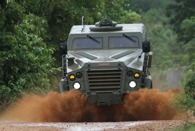 Chaiseri Metal Rubber Company is the builder of the ‘First Win’ - a 4x4 armored vehicle that weighs 10,800 kg and carries eleven personnel.