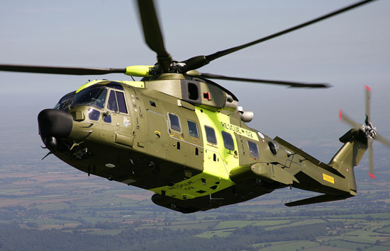 Denmark is operating eight AW101 helicopters since 2007. Photo: Agustawestland