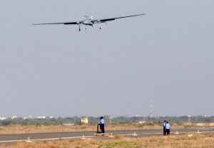 An 'external pilot' is bringing an Indian Navy Heron I drone to landing. The sharp increase in the numbers of drones operated by the Indian military requires a proportional increase in operators and support personnel, which are currently drawn from the cadre of regular military flight training.  