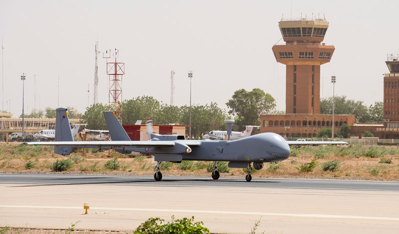 French Harfang (Heron I) operating with from the Niamey airport in Niger. Photo: French Air Force