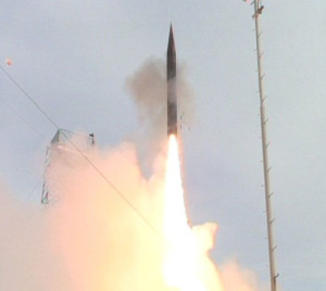 Arrow 3 interceptor launched from the IDF missile test site on the mediterranean coast, south of Tel Aviv Photo: IMOD 
