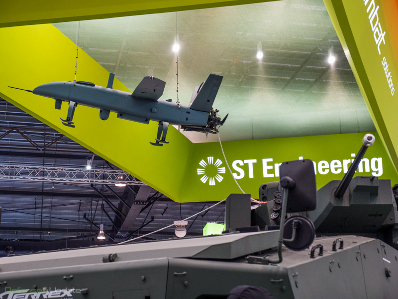 An example of how the ST Kinetics connected combat team could work, is the integration of the Blade IV UAS and 'Terex Mothership'  armored vehicle, supporting a squad with firepower, protection, mobility, communications, computing and energy storage.